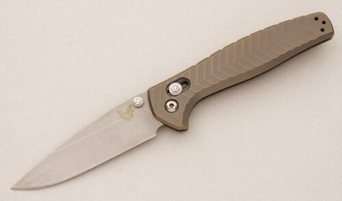 Benchmade Knives 781 Anthem with Anodized Titanium Frame handle material - Obverse Side - Item #KLC14892