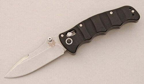 Benchmade Knives 484 Nakamura Axis with Black G-10 Scales handle material - Obverse Side - Item #KLC14895