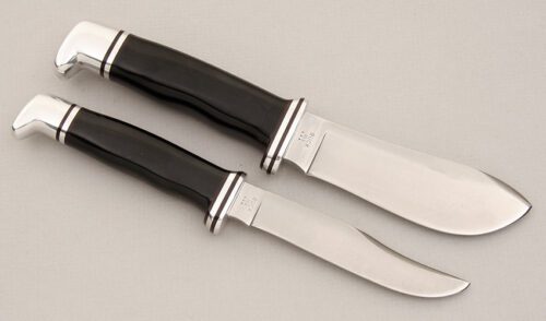Buck Knives 102 & 103 Twin Set with Black Composite Handle handle material - Obverse Side - Item #KLC14897