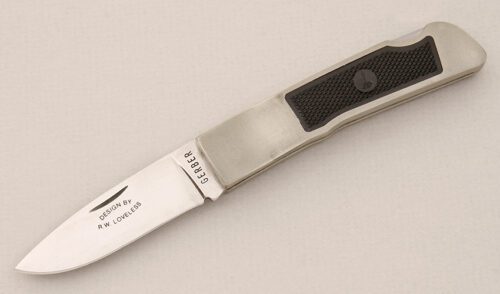 Gerber Knives 8052 Loveless Lockback Folder with Steel Frame handle material - Obverse Side - Item #KLC14898