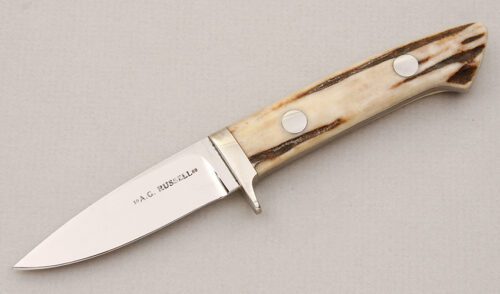 A.G. Russell Gents Hunter with Stag Scales handle material - Obverse Side - Item #KLC14904