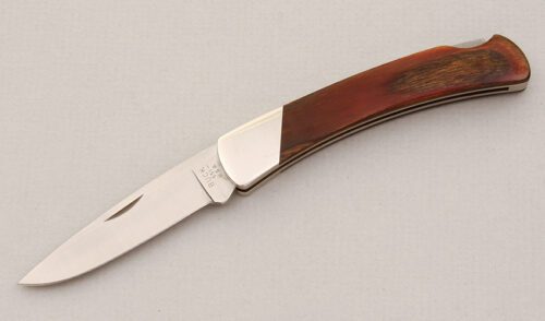 Buck Knives Model 501 Esquire with Exotic Wood Scales handle material - Obverse Side - Item #KLC14913