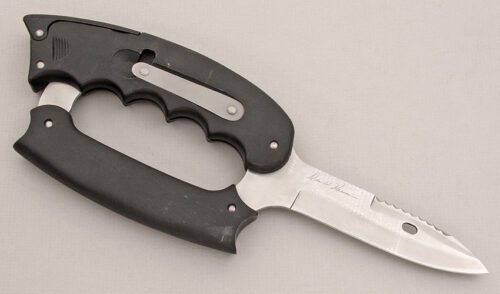 ALCAS Cutlery The Solution with Kraton Handles handle material - Obverse Side - Item #KLC14927