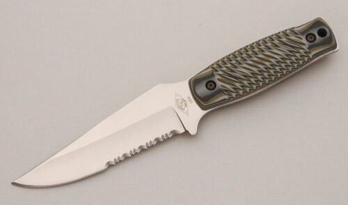 Green River Knife Works Tactical Clip Fighter with Predator Machined G-10 handle material - Obverse Side - Item #KLC14928