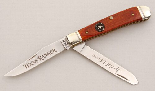 Schrade Cutlery Texas Ranger Special Edition with Rosewood Scales handle material - Obverse Side - Item #KLC14931