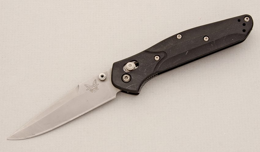 Benchmade Knives Osborne 943 with Anodized 6061-T6 Aluminum handle material - Obverse Side - Item #KLC14962