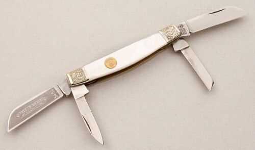 Boker Knives Tree Brand 4 Blade Congress with Mother Of Pearl Scales handle material - Obverse Side - Item #KLC14982
