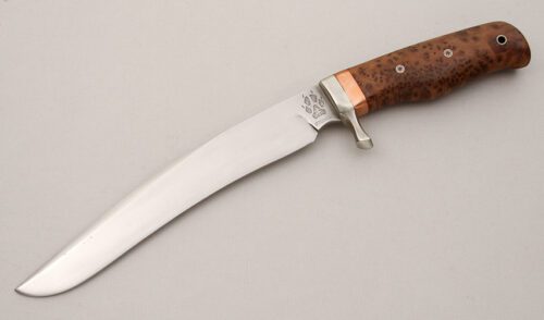 J.B. Stoner Fighter with Burl Wood Handle handle material - Obverse Side - Item #KLC14989