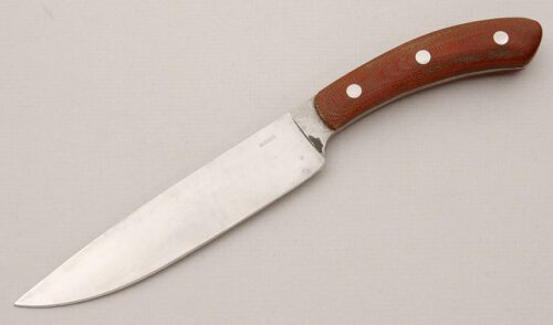 Jim Magee Hunter with Brown Canvas Micarta Scales handle material - Obverse Side - Item #KLC14992