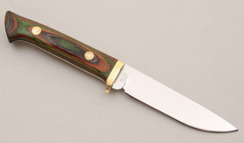 R.W. Wilson Drop Point Hunter with Stacked Wood Handle handle material - Obverse Side - Item #KLC14997