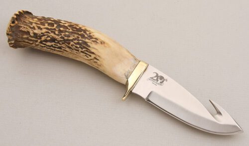 Silver Stag Knives 20th Anniversary Whitetail with Stag Handle handle material - Obverse Side - Item #KLC15009