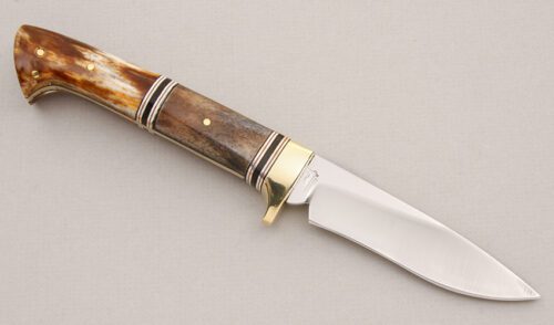 R.W. Wilson Hunter with Dyed Smooth Bone Scales handle material - Obverse Side - Item #KLC15020