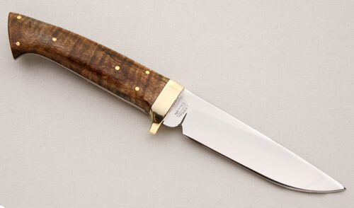 R.W. Wilson Hunter with Tiger Stripe Maple Scales handle material - Obverse Side - Item #KLC15021