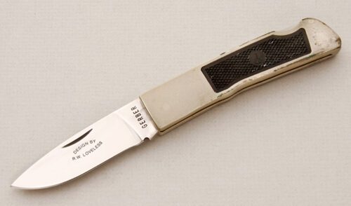 Gerber Knives 8052 Loveless Lockback Folder with Steel Frame handle material - Obverse Side - Item #KLC15028