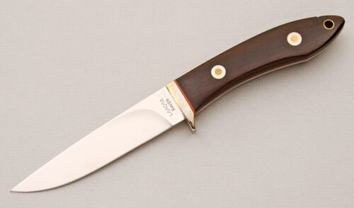 Lakota Knives Raven Hunter with Ebony Wood Scales handle material - Obverse Side - Item #KLC15029