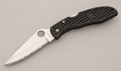 Spyderco Knives CLIPIT Atlantic with Black FRN Frame handle material - Obverse Side - Item #KLC15040
