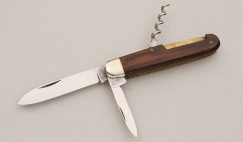 Bruckmann Knives 2 Blade Jack with Rosewood Scales handle material - Obverse Side - Item #KLC15055