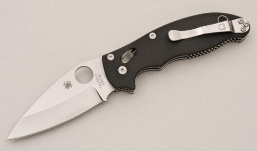 Spyderco Knives Manix 2 with Black G-10 Scales handle material - Obverse Side - Item #KLC15056