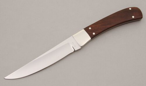 James Ragsdale Custom Hunter with Desert Ironwood Scales handle material - Obverse Side - Item #KLC15068