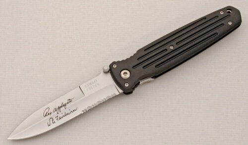 Gerber Knives Combat Folder First Production with GFN Frame handle material - Obverse Side - Item #KLC15070