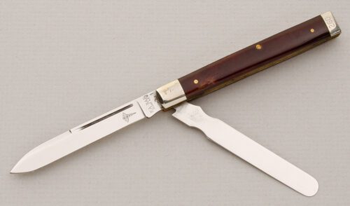 Ka-Bar Knives PHD-97 Doctor's Knife with Horn Handle Scales handle material - Obverse Side - Item #KLC15075