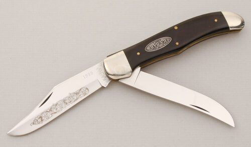 Ka-Bar Knives 1998 Collector's Club Knife with Cocobolo Scales handle material - Obverse Side - Item #KLC15076