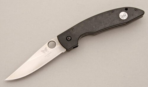 Benchmade Knives 800 AFCK Linerlock with Black G-10 Scales handle material - Obverse Side - Item #KLC15085