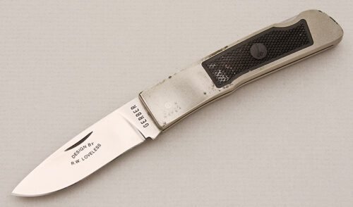 Gerber Knives 8052 Loveless Lockback Folder with Steel Frame handle material - Obverse Side - Item #KLC15123
