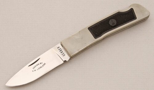 Gerber Knives 8052 Loveless Lockback Folder with Steel Frame handle material - Obverse Side - Item #KLC15125