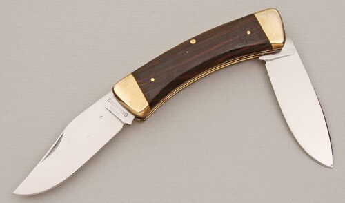 Browning Knives Model 3018F2 Hunting Jack with Sandlewood Scales handle material - Obverse Side - Item #KLC15140