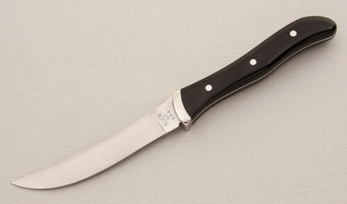 Buck Knives Model 107 Scout with Black Micarta Scales handle material - Obverse Side - Item #KLC15149
