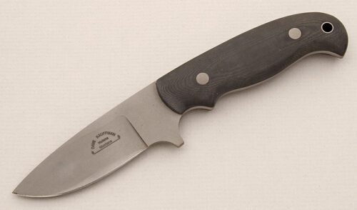 Dave Kauffman Drop Point Hunter with Black G-10 Scales handle material - Obverse Side - Item #KLC15152