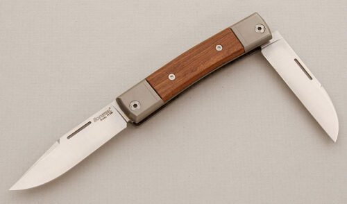 LionSteel Best Man Slipjoint with Santos Wood Scales handle material - Obverse Side - Item #KLC15176