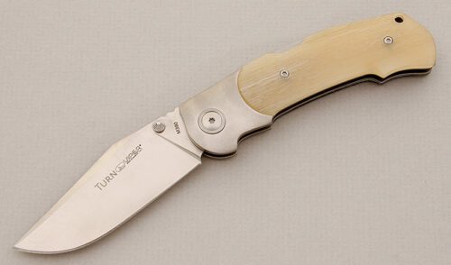 Viper Knives Turn with Sheep Horn Scales handle material - Obverse Side - Item #KLC15180