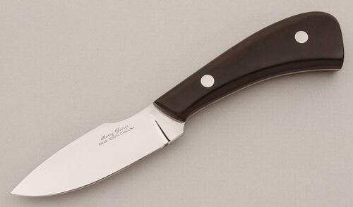 Harry George Small Hunter with Dark Exotic Wood Scales handle material - Obverse Side - Item #KLC15185