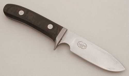 JaGED Knives Drop Point Hunter with Black Micarta Scales handle material - Obverse Side - Item #KLC15186