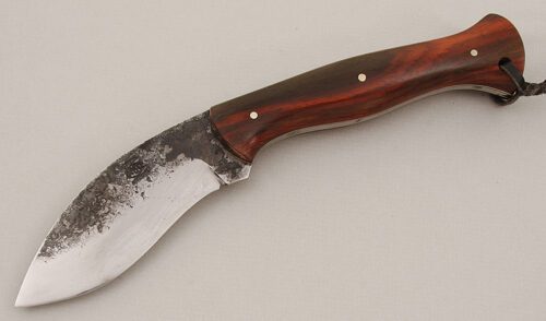 Citadel Knives Gurkha Kukri with Palisander Wood Scales handle material - Obverse Side - Item #KLC15201