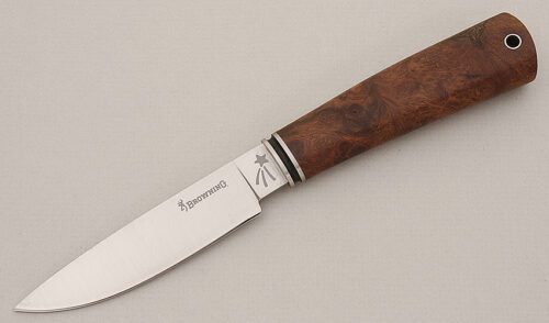 Browning Knives 570 Crowell Hunter with Desert Ironwood Handle handle material - Obverse Side - Item #KLC15203