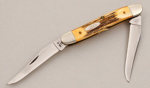 Case Cutlery Muskrat Folder with Stag Scales handle material - Obverse Side - Item #KLC15234