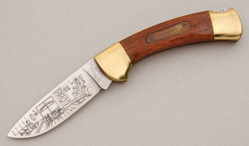 Boker Knives American Hardware Lockback with Rosewood Scales handle material - Obverse Side - Item #KLC15239