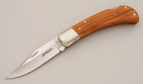 Haller Knives Lockback with Exotic Wood Scales handle material - Obverse Side - Item #KLC15241