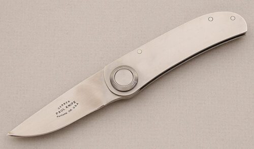 Gerber Knives Model 2PW Paul Knife with Stainless Steel Frame. handle material - Obverse Side - Item #KLC15247