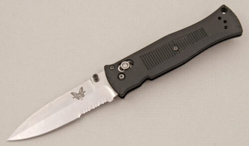 Benchmade Knives 530S Pardue Lightweight with Black Grivory frame handle material - Obverse Side - Item #KLC15248