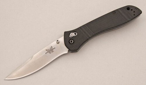 Benchmade Knives 710 Axis Lock with Black G-10 Scales handle material - Obverse Side - Item #KLC15252