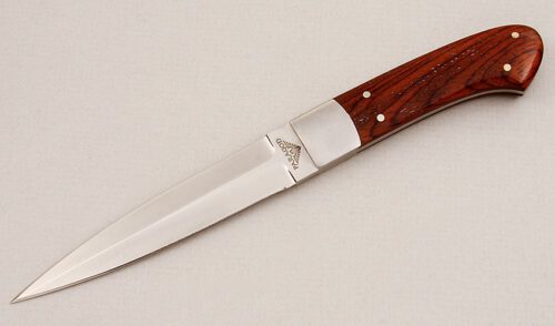 Paragon Knives Tommy Lee Boot Knife with Cocobolo Scales handle material - Obverse Side - Item #KLC15263