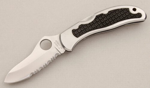 Spyderco Knives C13 Pro Grip with Stainless Frame handle material - Obverse Side - Item #KLC15269