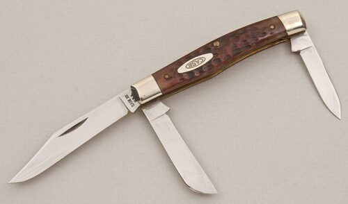 Case Cutlery 6332 Stockman with Brown Jigged Bone Scales handle material - Obverse Side - Item #KLC15273