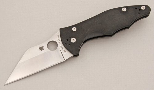 Spyderco Knives C85GP2 Yojimbo 2 with Black G-10 Scales handle material - Obverse Side - Item #KLC15277