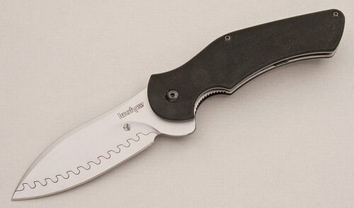 Kershaw Knives 1725CB Junkyard Dog with Black G-10 Scales handle material - Obverse Side - Item #KLC15280