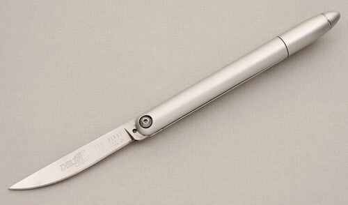 Delta-Z 360 Pivot Pen Knife with Aluminum Frame handle material - Obverse Side - Item #KLC15295